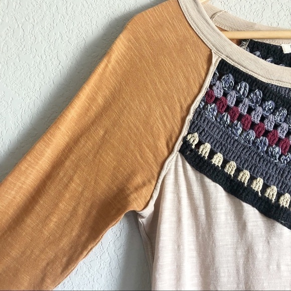 Free People Spring Bound Raglan Crochet Shirt - Picture 8 of 14